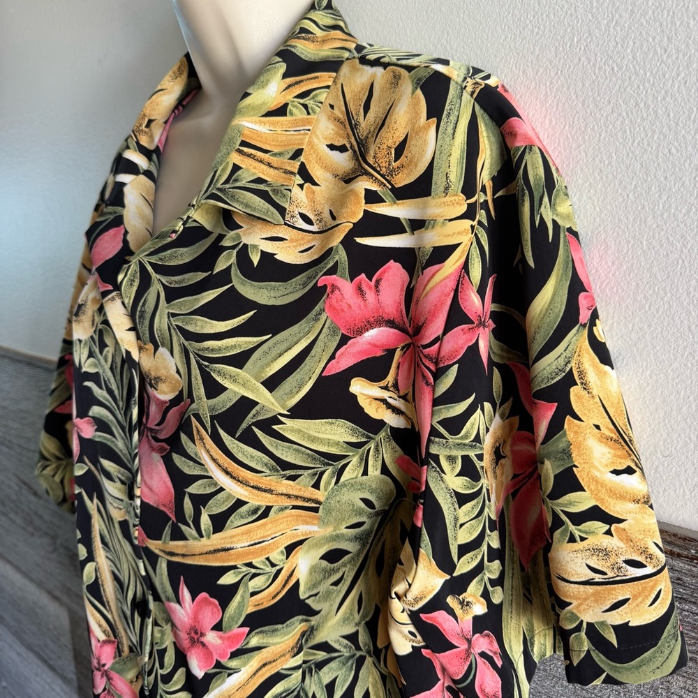 90s Pendleton Womens 20W Hawaiian Camp Collar Short Sleeve Button Shirt USA (P1) - Picture 3 of 7